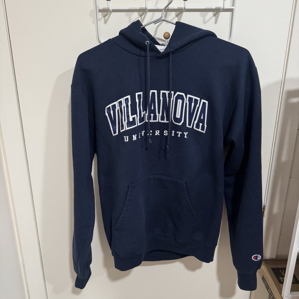 Villanova Wildcats Champion Pullover Hoodie Embroidered Sweatshirt Men's Medium